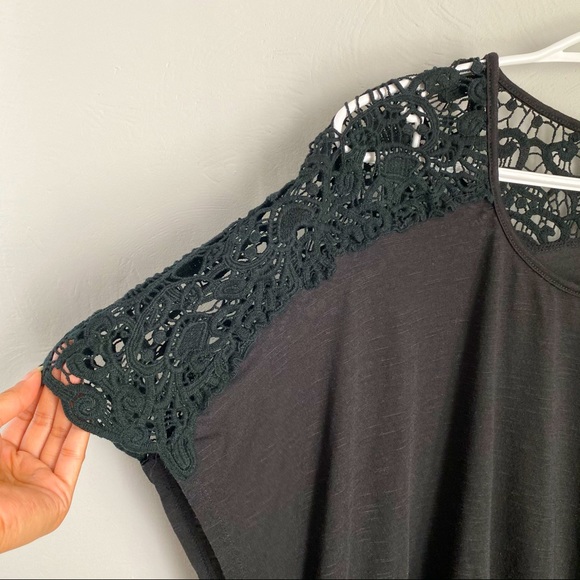 BAYO Black Embroidered Blouse with Gartered Bottom - Picture 3 of 10